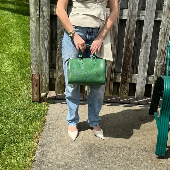 Louis Vuitton LV Hand Bag  Speedy 25 Greens Epi - Picture 3 of 11